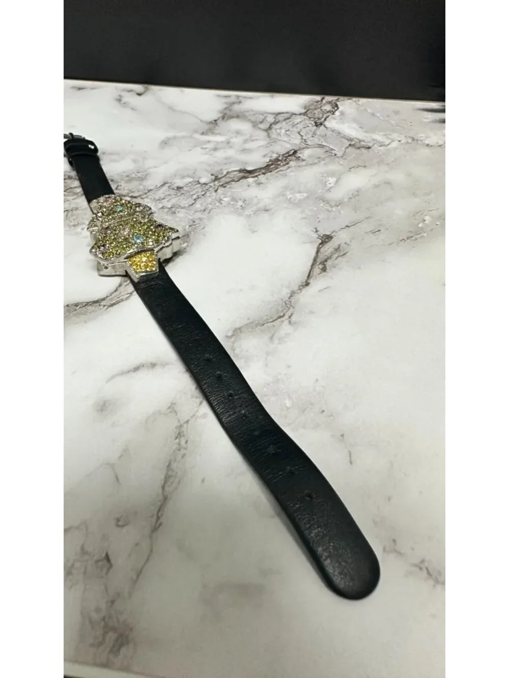 Quacker Factory Watch Women Rhinestone Christmas Tree Hidden Dial Working